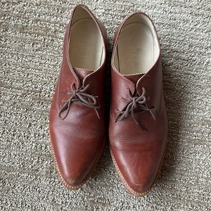 Nisolo leather “James” Oxford Shoes - “brandy” brown - size 8.5